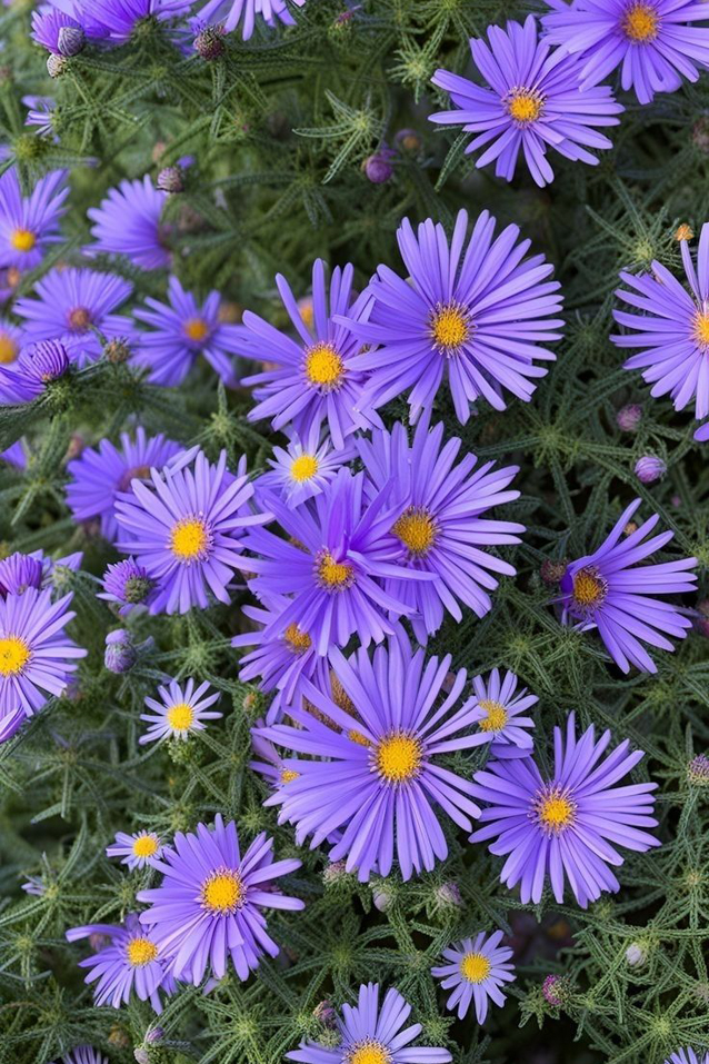 semi di aster, pianta con fioritura abbondante per bordure miste